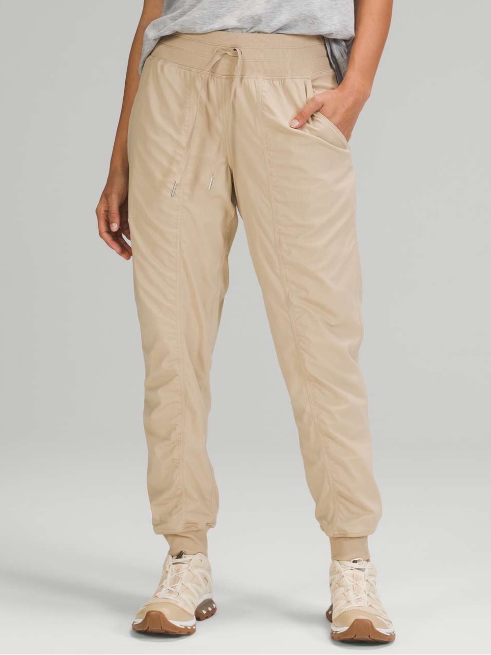 Lululemon Dance Studio Mid-Rise Jogger Pants Beige Tan Size 8